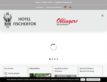 Tablet Screenshot of hotel-fischertor.de